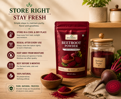 Dryvedic Beetroot Powder | 100% Pure & Natural